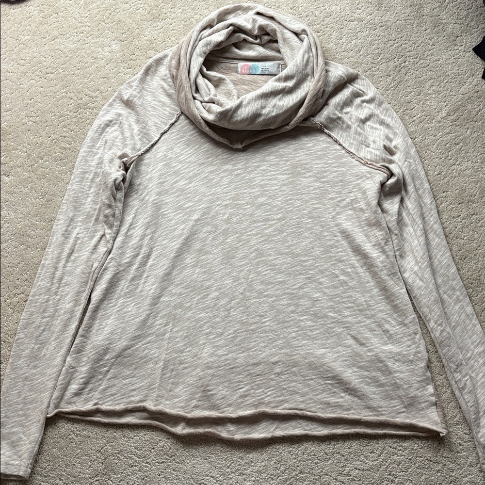 Free People Beach Cotton Cocoon Cowl Neck Pullover - Picture 6 of 10